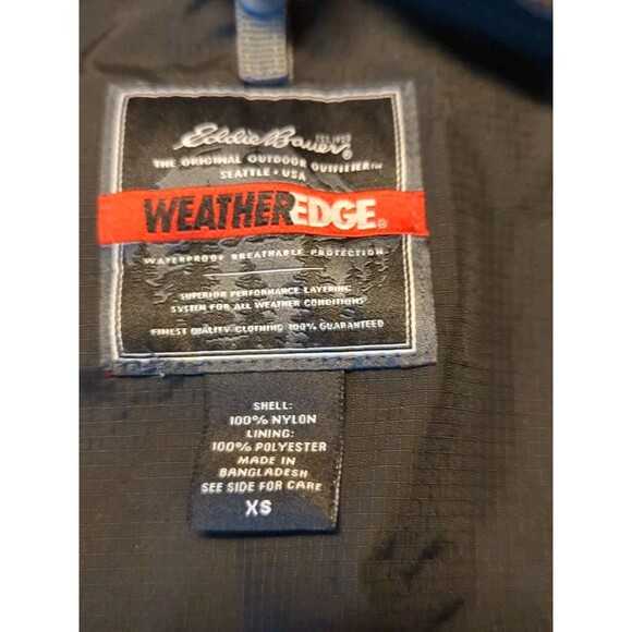 Eddie Bauer Weatheredge Jacket Coat Womens XS Black Hooded Waterproof - Picture 7 of 9